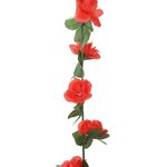 vidaXL Guirlandes de fleurs de Noël 6 Pièces rouge 250 cm