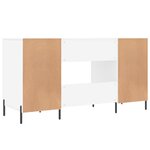 vidaXL Bureau blanc 140x50x75 cm bois d'ingénierie