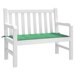 vidaXL Coussin de banc de jardin vert 120x50x4 cm tissu oxford