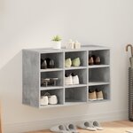 vidaXL Cabinet à chaussures Gris béton 103x30x51 cm Bois d'ingénierie