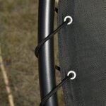 Bain de soleil transat à bascule design contemporain avec pare-soleil  matelas grand confort  tétière métal époxy noir polyester gris