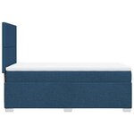vidaXL Sommier à lattes de lit avec matelas Bleu 90x200 cm Tissu
