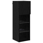 vidaXL Meubles TV muraux 2 Pièces Chêne noir 30 5 x 30 x 90 cm