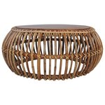 vidaXL Tables basses 2 Pièces Rotin naturel