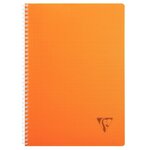 Cahier spirales clairefontaine linicolor - a4 21 x 29 7 cm - grands carreaux - 100 pages - lot de 5