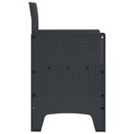 vidaXL Chaise de jardin 2 Pièces Anthracite 53 x 49 x 85 cm PP
