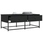 vidaXL Table basse noir 100x51x40 cm bois d'ingénierie