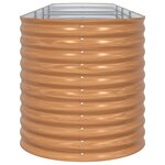 vidaXL Jardinière de jardin surélevée Effet bois Acier galvanisé
