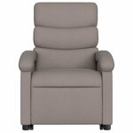 vidaXL Fauteuil inclinable électrique taupe tissu