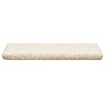 vidaXL Tapis d'escalier 30 pièces 65 x 21 x 4 cm Blanc Bord rectangulaire