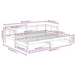 vidaXL Lit coulissant sans matelas blanc 2x(90x190) cm