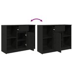 vidaXL Buffet avec tiroir chêne noir 101x35x76 cm bois d'ingénierie