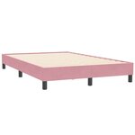 vidaXL Sommier à lattes de lit avec matelas rose 120x210 cm velours
