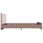 vidaXL Cadre de lit sans matelas Rose Velours 180x200 cm