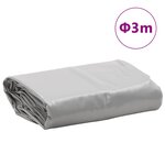 vidaXL Bâche gris Ø 3 m 650 g/m²