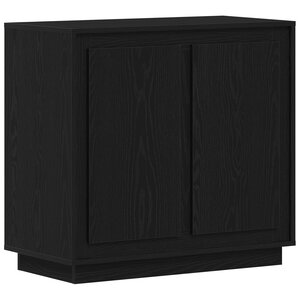 Buffet vidaXL Noir Chêne 80x34x75 cm Bois d'ingénierie
