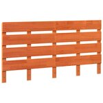 vidaXL Tête de lit en bois massif de pin marron ciré  140 cm