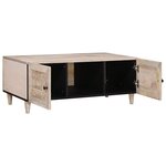 vidaXL Table basse Beige 100 x 54 x 40 cm bois de manguier massif