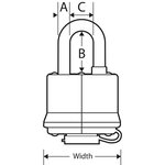 Master lock cadenas à goupilles acier 40 mm 7804eurd