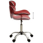 Chaise fauteuil siège de bureau informatique étude similicuir rouge 02_0024059