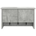 vidaXL Porte-manteau mural avec étagère Montage mural avec stockage avec porte Gris béton 50 x 20 x 30 cm
