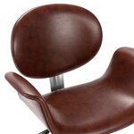 vidaXL Chaises pivotantes à manger lot de 4 marron similicuir