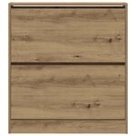 vidaXL Cabinet à chaussures avec étagère Chêne fumé 80 x 21 x 87 5 cm