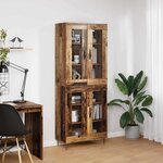 vidaXL Haut Armoire Bois Ancien 69 5 x 34 x 180 cm Bois d'ingénierie