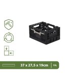 Pack and Move - Bac Rangement Pliable - Charge 5 kg - 27 5 x 37 x 19 cm - Stockage  Outillage  Bricolage - Rangement Facile - Robuste- 15L