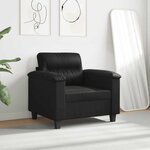 vidaXL Chaise de canapé noir 60 cm tissu microfibre