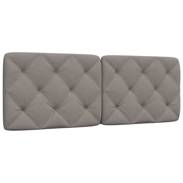 vidaXL Coussin de tête de lit taupe 120 cm tissu