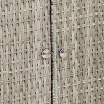 vidaXL Armoire de rangement Gris clair 100 x 36 x 102 cm Rotin