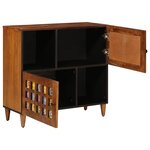 vidaXL Buffet avec porte Noyer 80 x 33 x 75 cm Bois de mangue massif