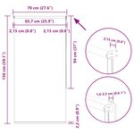 vidaXL Store enrouleur occultant café 70x150cm largeur du tissu 65 7cm