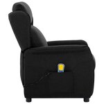 vidaXL Chaise de massage Noir 67.5 x 93.5 x 101.5 cm tissu