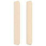 vidaXL Tête de lit avec oreilles Crème 83x16x118/128 cm Tissu
