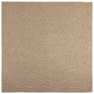 vidaXL Tapis de surface Carré HUARTE Naturel 120 x 120 cm Polyester