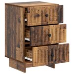 vidaXL Cabinet de chevet avec tiroir Bois ancien 43 x 41 x 66 5 cm