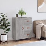 vidaXL Buffet sonoma gris 69 5x34x90 cm bois d'ingénierie