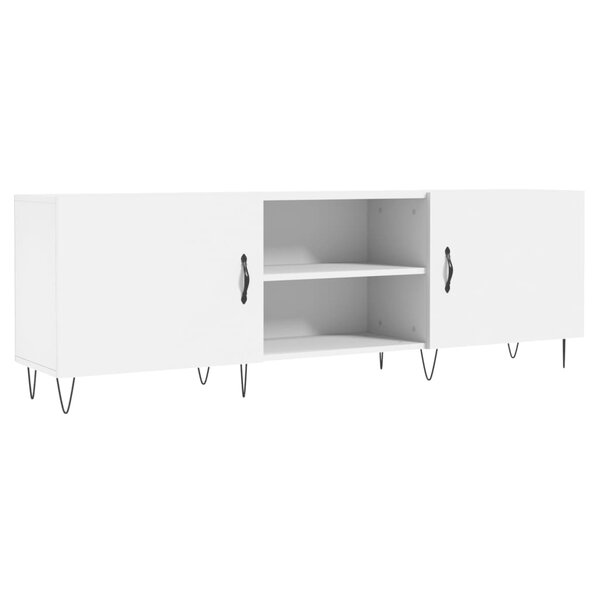 vidaXL Meuble TV blanc 150x30x50 cm bois d'ingénierie