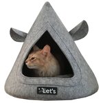 Let's Sleep Grotte pour animaux de compagnie TeePee Gris
