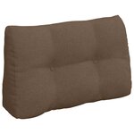 vidaXL Coussin de Dos Marron 80 x 24 x 50 cm tissu