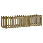 vidaXL Lit surélevé de jardin design de clôture bois de pin imprégné