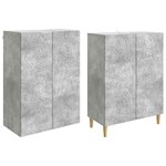 vidaXL Ensemble de Meubles 2 Pièces Gris béton Bois d'ingénierie