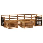 vidaXL Ensemble de canapés d'extérieur 6 pc Naturel