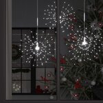 vidaXL Feux d'artifice de Noël d'extérieur 10 Pièces blanc 20 cm 140 LED