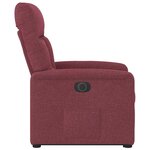 vidaXL Fauteuil inclinable électrique rouge bordeaux tissu