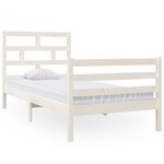vidaXL Cadre de lit sans matelas blanc bois massif 90x200 cm