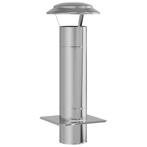 vidaXL Extension de Conduit Argenté 25 x 25 x 65 cm Acier inoxydable