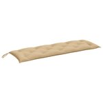 vidaXL Coussin de banc de jardin beige mélangé 150x50x7 cm tissu